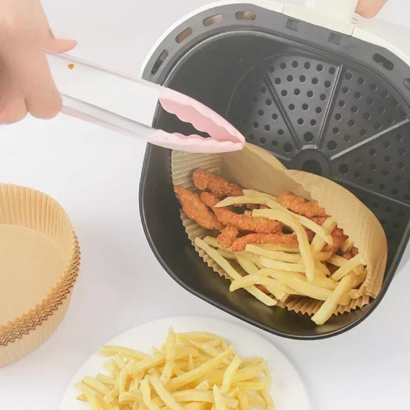 Papier Cuisson Air Fryer, pour Friteuse sans Huile, 100 Unités