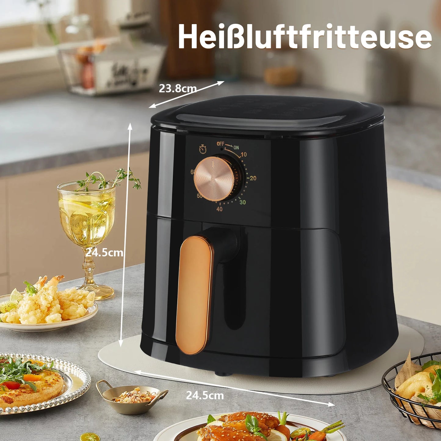 Friteuse À Air Domestique Intelligente Multifonctionnelle, Grande Capacité, Électrique, Machine À Frites, Four Électrique Entièrement Automatique