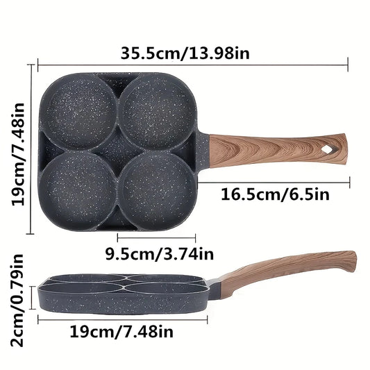 Egg Frying Pan Nonstick Pancake Pans 4-Cups Cookware Pancake Pan Egg Pan Suitable for Gas Stove Induction Cooker JT87