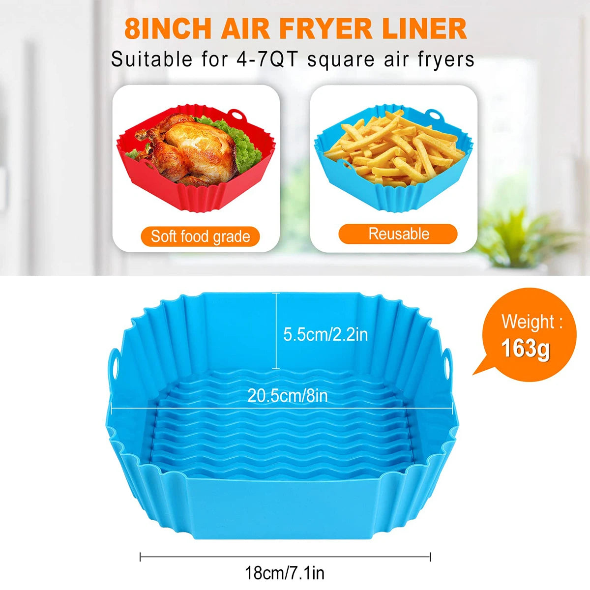 Accessoire Air Fryer 🍕 – Moule Silicone Haute Qualité