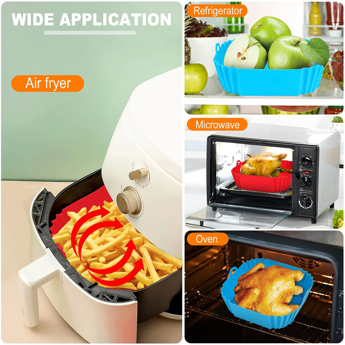 Accessoire Air Fryer 🍕 – Moule Silicone Haute Qualité